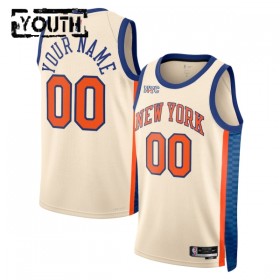 Camiseta Niños New York Knicks Personalizadas 2025-26 Nike City Edition Blanco Swingman